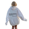 Icone™ DearHoodie: Huppari Kanssa Edessä Ja Takana Viesti Painatus