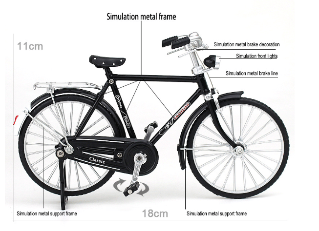 Kletshuts™ Bicycle - Tee-Se-Itse Polkupyörän Mallivaakalelu