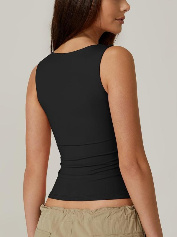 Icone™ TankTop 1+1 ILMAINEN: Naisten Neliökauluksinen Hihaton Tankkitoppi
