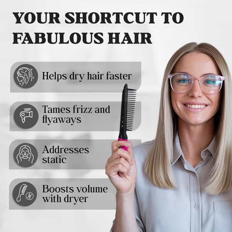 Rose® V-ShapedComb 1+1 ILMAISEKSI: Lämmönkestävä V-Muotoinen Hiuskampa