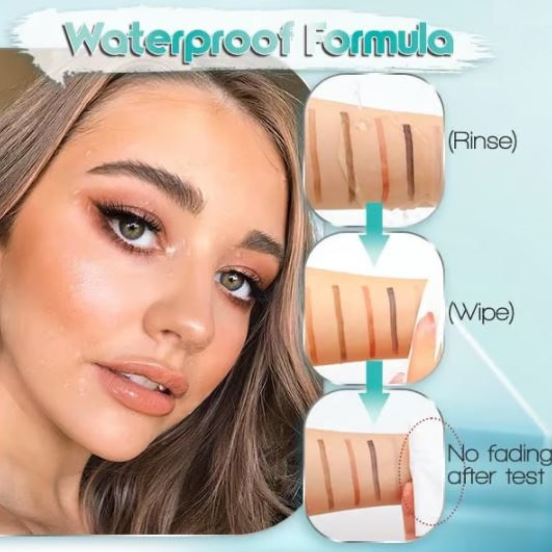 EyebrowPen 1+1 ILMAINEN: 3D Vedenkestävä Mikroblading Kulmakarvakyni