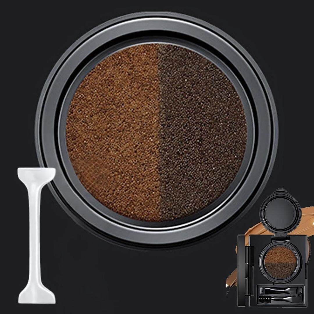 EyeStamp 1+1 ILMAINEN - Kaksoisväri Eyeliner- Ja Kulmakarvavoide-Leimasin Setti