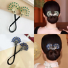 Rose® HairTie 1+1 ILMAINEN: Tyylikäs Hiusside Elegantti Vintage Kristallinen Poninhäntä Kierrekinnike