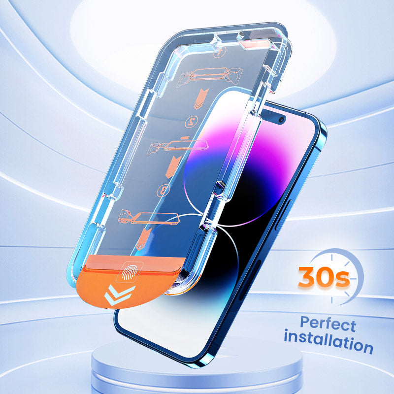 ScreenProtect 1+1 ILMAINEN: iPhone-Karkaistu Lasi HD-Näytönsuoja