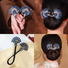 Rose® HairTie 1+1 ILMAINEN: Tyylikäs Hiusside Elegantti Vintage Kristallinen Poninhäntä Kierrekinnike