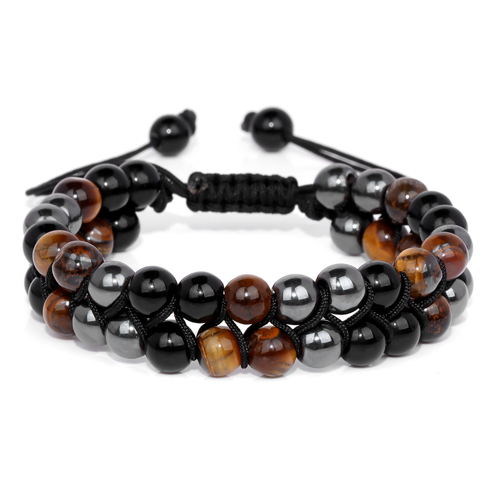 Jewelance™ ProtectionBracelet 1+1 ILMAINEN: Kaksinkertainen Kerros Tigerin Silmä Suojaus Rannerengas