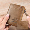 Icone™ ZippyWallet: Miesten Vetoketju Nahka Lompakko Jossa RFID Suojaus