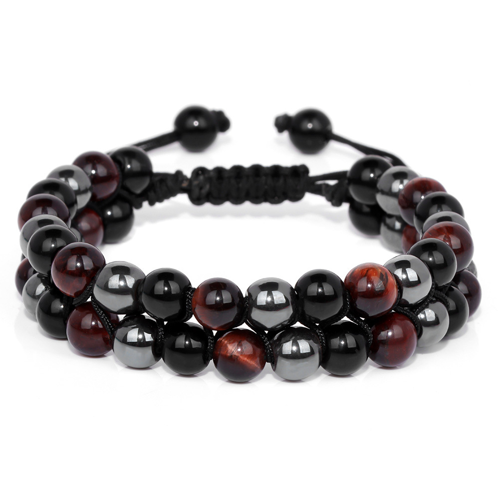 Jewelance™ ProtectionBracelet 1+1 ILMAINEN: Kaksinkertainen Kerros Tigerin Silmä Suojaus Rannerengas