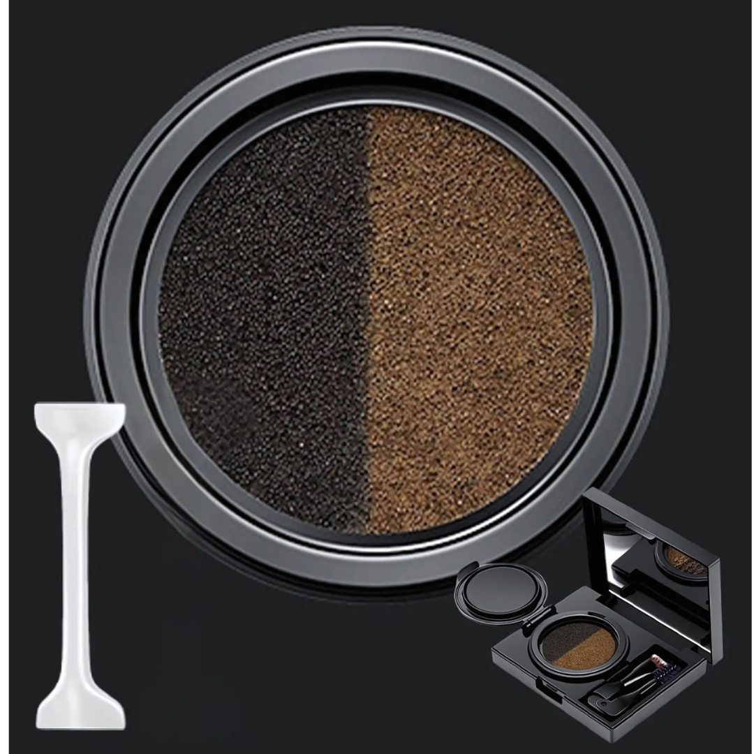 EyeStamp 1+1 ILMAINEN - Kaksoisväri Eyeliner- Ja Kulmakarvavoide-Leimasin Setti