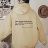 Icone™ DearHoodie: Huppari Kanssa Edessä Ja Takana Viesti Painatus