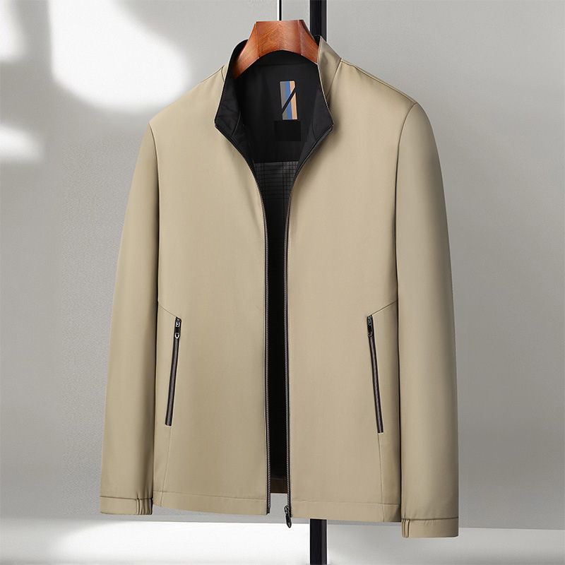 Icone™ CasualJacket: Seisova Kaulus Rento Vetoketju Miesten Takki