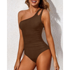 Icone™ StylishSwimsuit: Sivu Hihma Yksi Olkapää Tyyli Kaarre Istuvuus Uimapuku