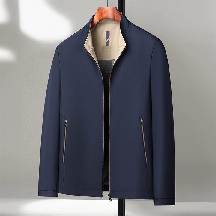 Icone™ CasualJacket: Seisova Kaulus Rento Vetoketju Miesten Takki