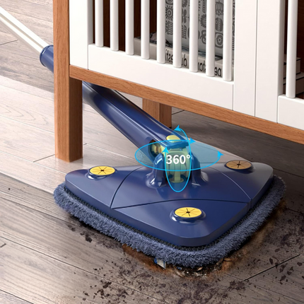 Cleaner Pro° TriangleMop: Pitkä kahva Säädettävä kolmio 360 Puhdistus Moppi