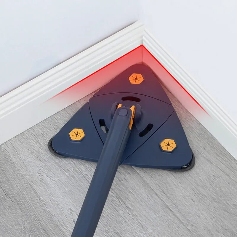 Cleaner Pro° TriangleMop: Pitkä kahva Säädettävä kolmio 360 Puhdistus Moppi