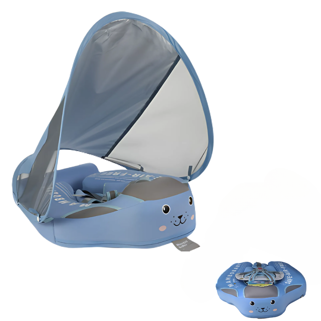 Kletshuts™ BabyFloat: Vauva Uima-Allas Kelluke Sisäänrakennetulla Aurinkosuojalla