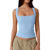 Icone™ TankTop 1+1 ILMAINEN: Naisten Neliökauluksinen Hihaton Tankkitoppi