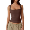 Icone™ TankTop 1+1 ILMAINEN: Naisten Neliökauluksinen Hihaton Tankkitoppi
