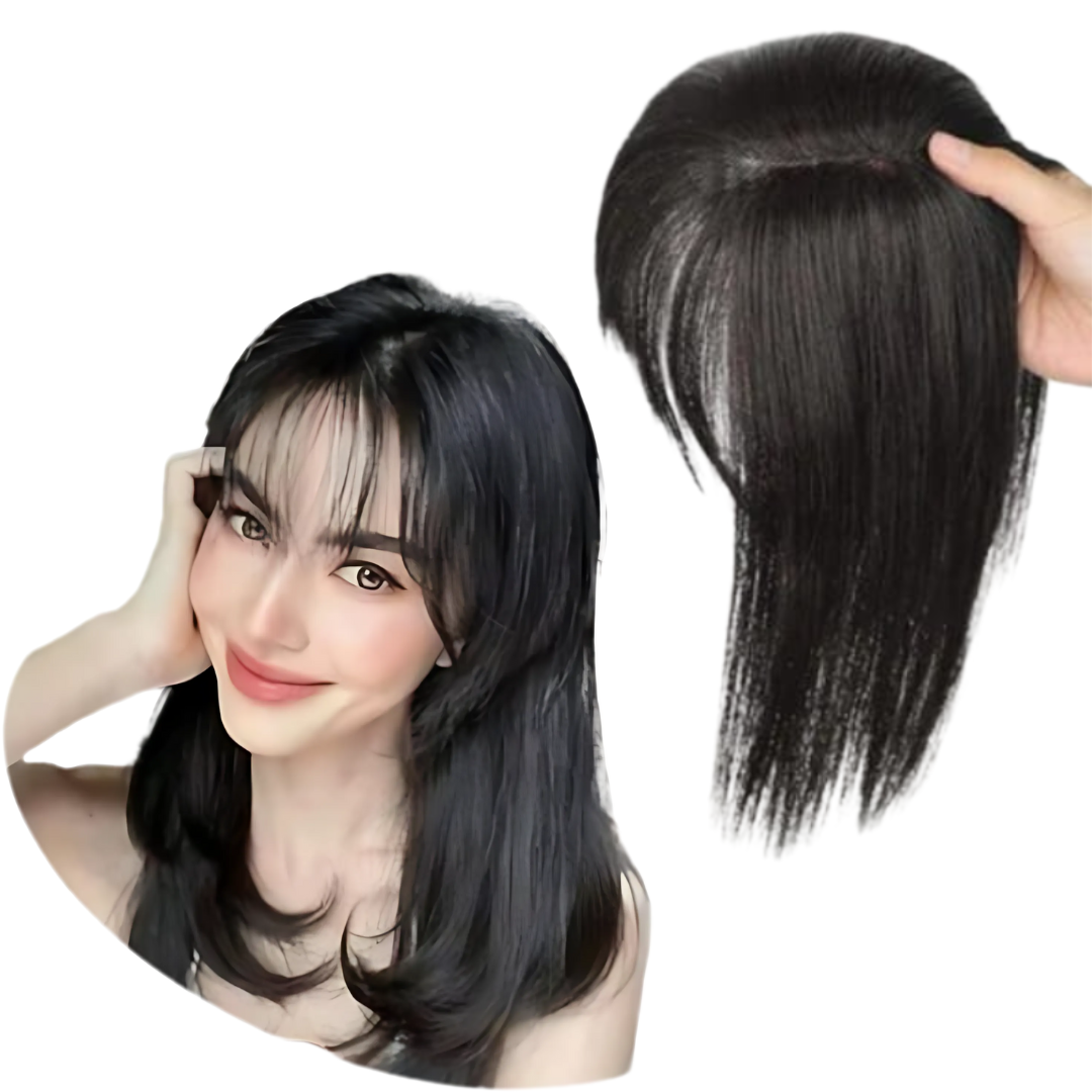Rose® WigBangs 1+1 ILMAINEN: Saumaton Peruukki Luonnollisen Näköinen Hiusotsat Pidennykset