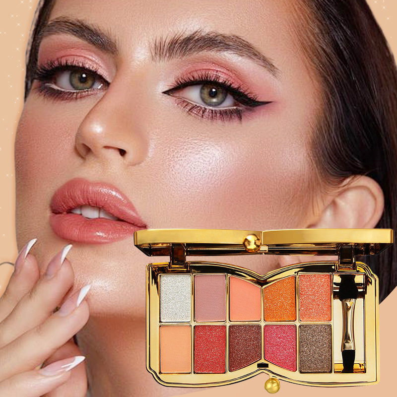GlitterEyeshadow 1+1 ILMAINEN: Kiiltävä Glitter Sävy Luomiväripaletti