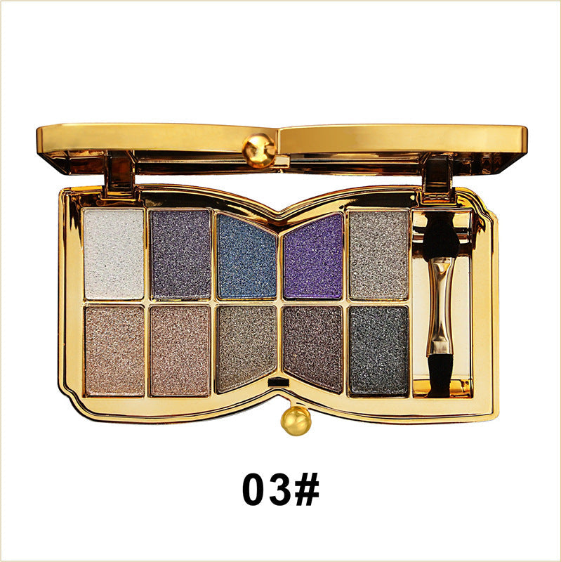 GlitterEyeshadow 1+1 ILMAINEN: Kiiltävä Glitter Sävy Luomiväripaletti