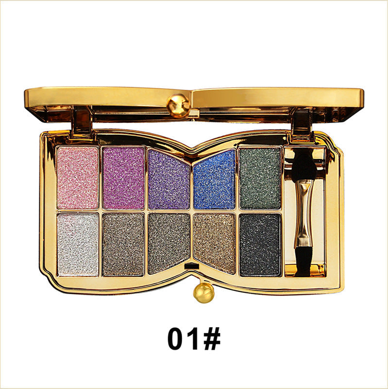 GlitterEyeshadow 1+1 ILMAINEN: Kiiltävä Glitter Sävy Luomiväripaletti