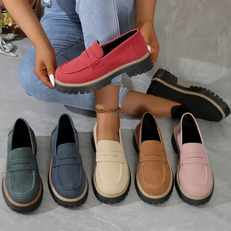 Happy™ WomenShoes: Paksupohjainen Loaferit Naisille