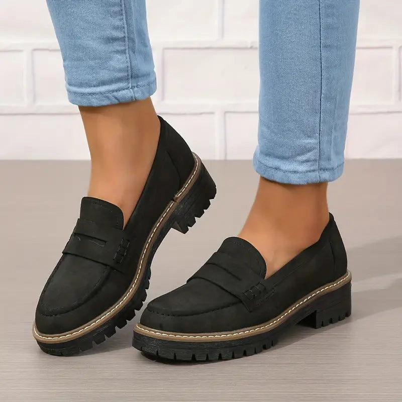 Happy™ WomenShoes: Paksupohjainen Loaferit Naisille