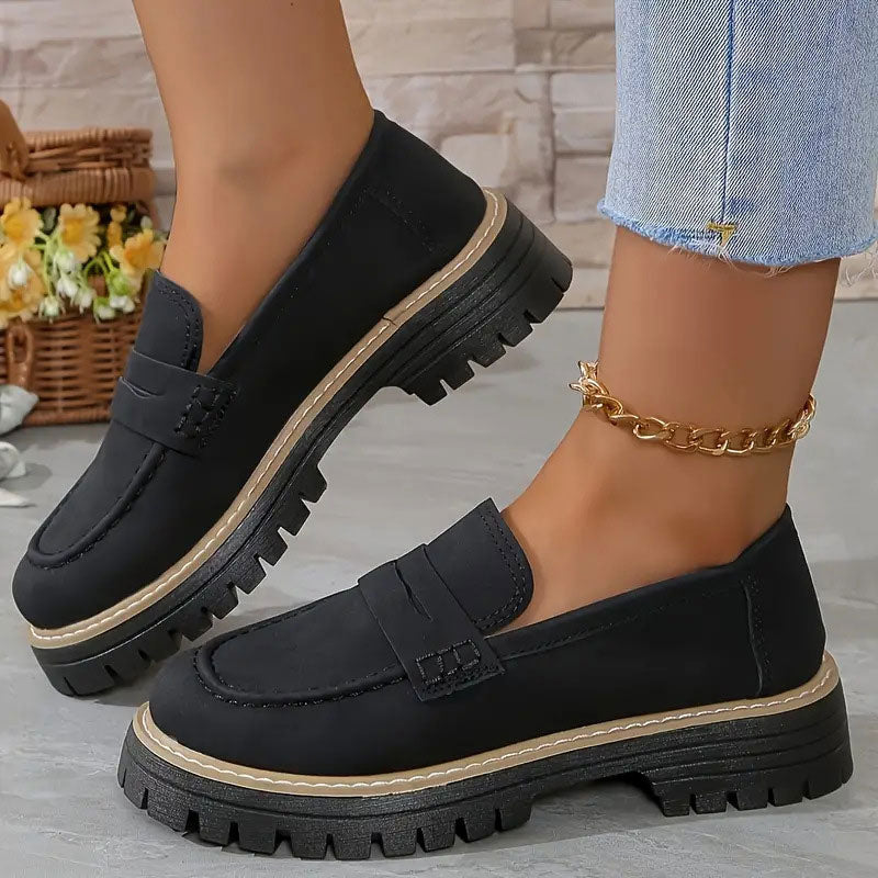 Happy™ WomenShoes: Paksupohjainen Loaferit Naisille