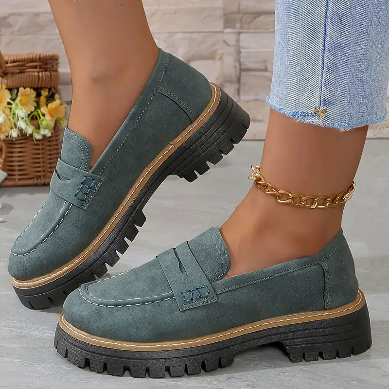 Happy™ WomenShoes: Paksupohjainen Loaferit Naisille