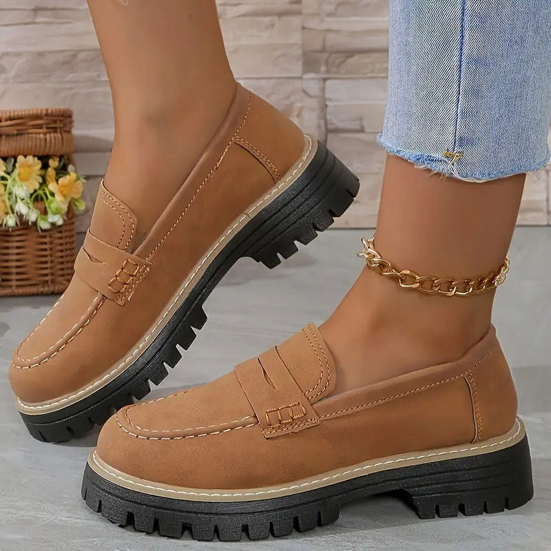 Happy™ WomenShoes: Paksupohjainen Loaferit Naisille
