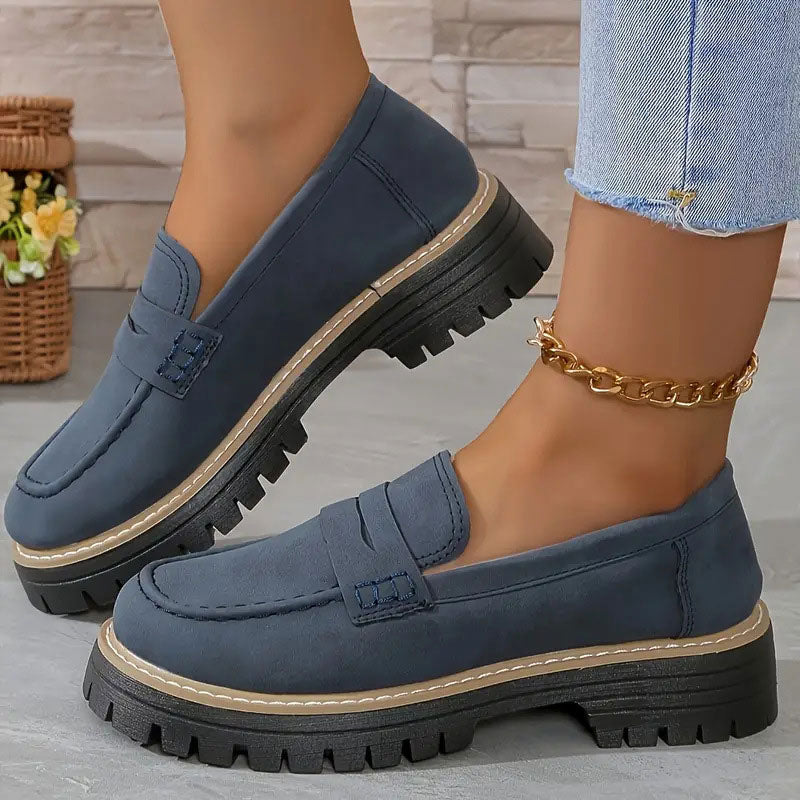 Happy™ WomenShoes: Paksupohjainen Loaferit Naisille