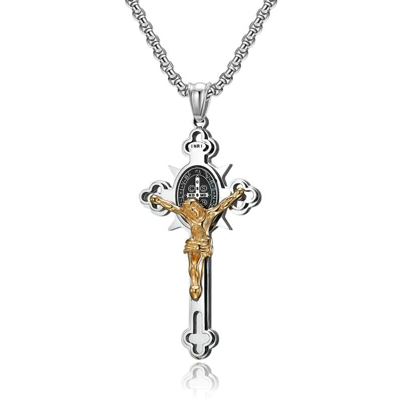 Jewelance™ CrossProtection 1+1 ILMAINEN: Hengellinen Suojaus Ristiriipus Kaulakoru Lahjapakkauksessa