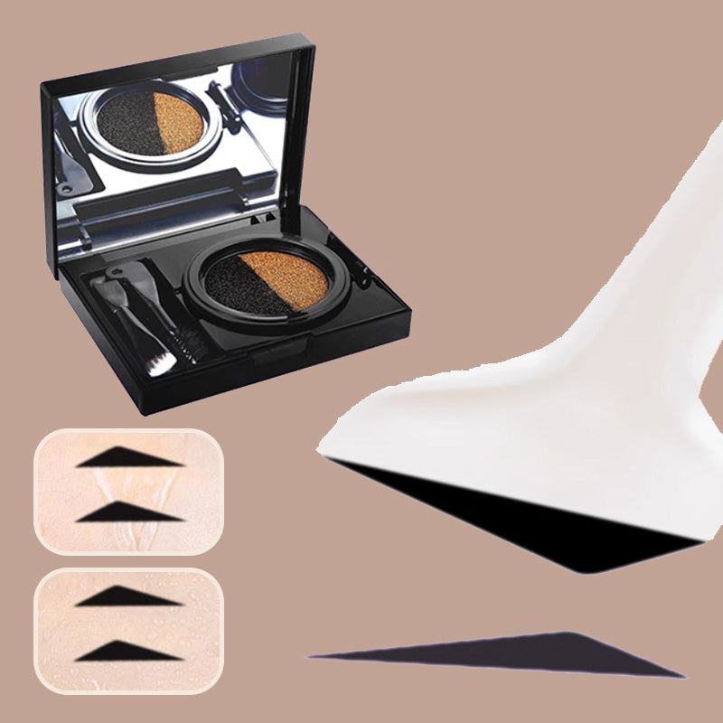 EyeStamp 1+1 ILMAINEN - Kaksoisväri Eyeliner- Ja Kulmakarvavoide-Leimasin Setti