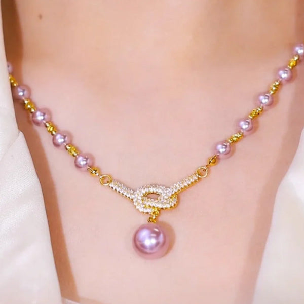 Jewelance™ PearlNecklace 1+1 ILMAINEN: Naisten Elegantti Pearl Helmi Helmet Kaulakoru