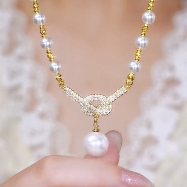 Jewelance™ PearlNecklace 1+1 ILMAINEN: Naisten Elegantti Pearl Helmi Helmet Kaulakoru
