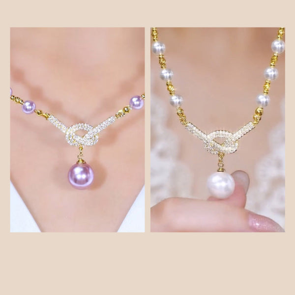 Jewelance™ PearlNecklace 1+1 ILMAINEN: Naisten Elegantti Pearl Helmi Helmet Kaulakoru