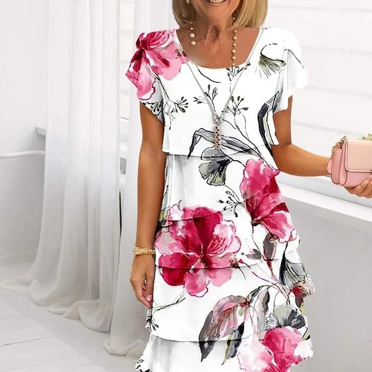 Icone™ SpringDress: Naisten Kevät Kukka Kaskadi Tyylikäs Pukeutua
