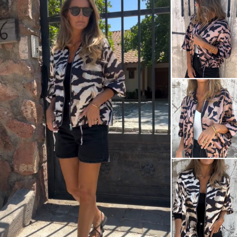 Icone™ ZebraJacket: Elegantti Ja Tyylikäs Seeprakuvio Takki