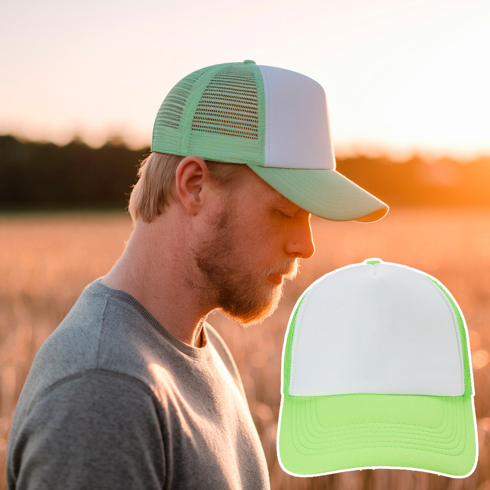 Icone™ SportyCap 1+1 ILMAINEN: Unisex-Säädettävä Kevyt Urheilullinen Verkkokangas Lippalakki