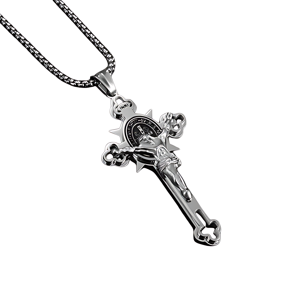 Jewelance™ CrossProtection 1+1 ILMAINEN: Hengellinen Suojaus Ristiriipus Kaulakoru Lahjapakkauksessa
